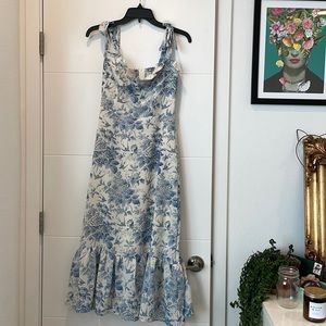 Blue Floral Sundress in Size Small